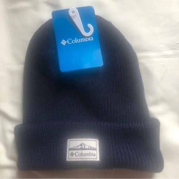 ❤️NWT Unisex Columbia Lost Lager Beanie Dark Navy Hat Tapjoy - Picture 1 of 4
